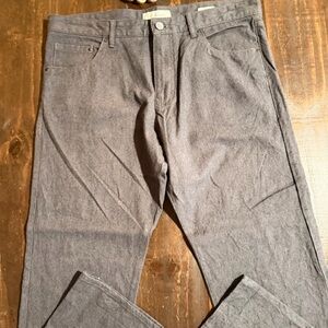 Calvin Klein Soft “Denim” Gray Straight Leg Chino Pants 36x30